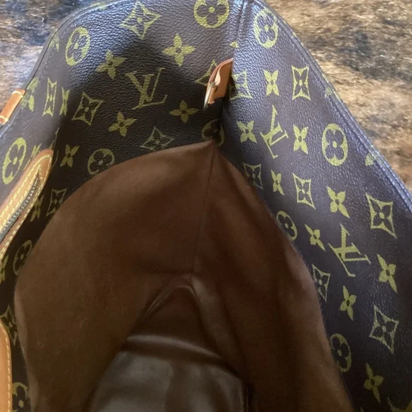 Vintage Louis Vuitton Revamped Shopping SacTote Handbag Turquoise Braided Straps - Picture 11 of 16